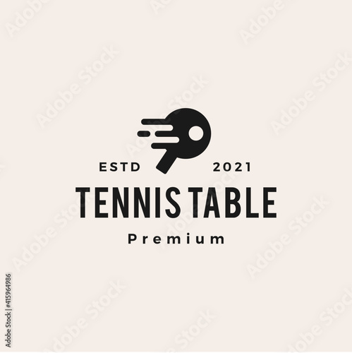 tennis table hipster vintage logo vector icon illustration