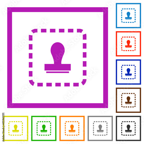 Place watermark flat framed icons