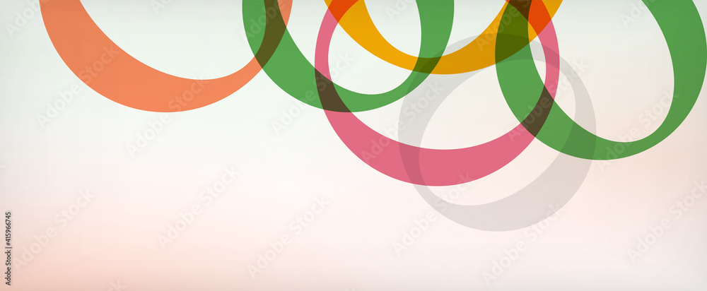 Ring geometric shapes, o letter repetition wallpaper. Abstract background for business or technology presentations, internet posters or web brochure covers Ring geometric shapes, o letter repetition wallpaper. Abstract background for business or technology presentations, internet posters or web brochure covers