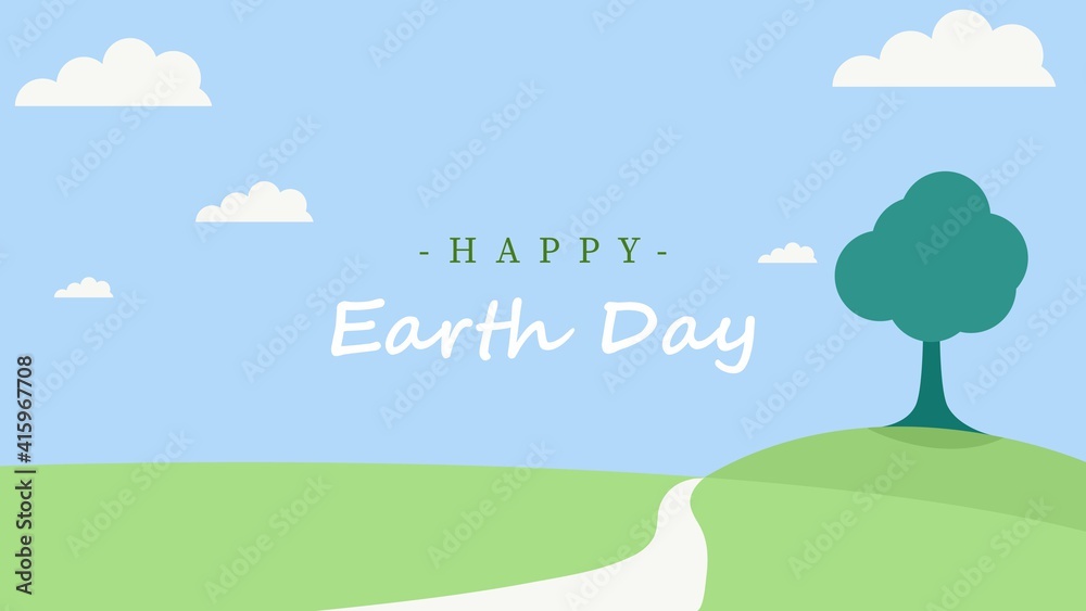 Happy earth day background design. Eps10 vector