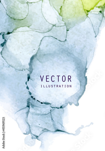 Alcohol ink vector texture. Fluid ink abstract background.