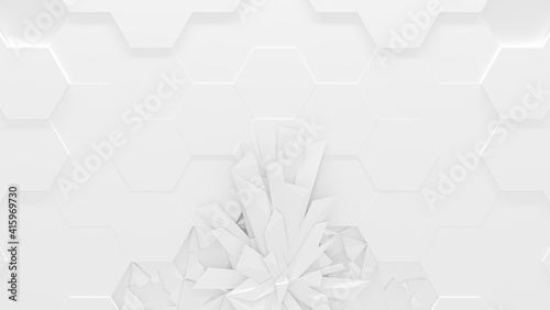 White Abstract Background. 3D Illustration