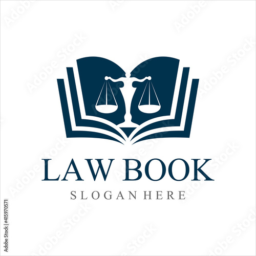 law book business logo design template vector