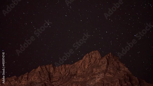 Night to day starry timelapse of Piltriquitron Hill, Patagonia, Argentina, low wide shot photo