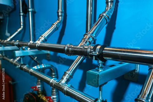 Chrome pipes and fittings o...