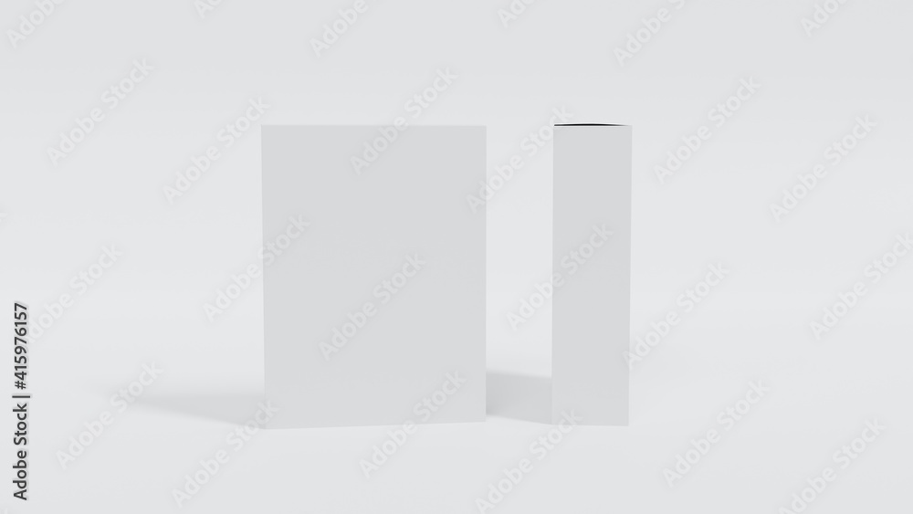 Blank white 3d render box packaging template for mockup. Great for presenting and advertising your product. Blank white 3d render box packaging template for mockup. Great for presenting and advertising your product.