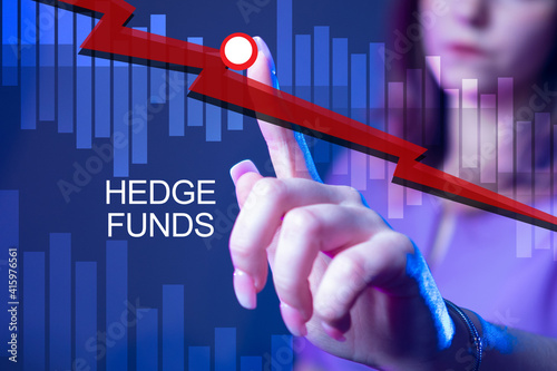 Hedge funds concept. Data a...