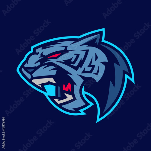 tiger mascot and gaming logo