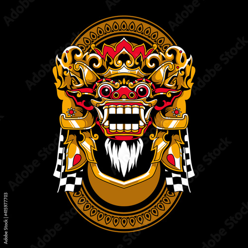 balinese barong vector illustration design