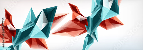 Vector 3d triangles and pyramids abstract background for business or technology presentations, internet posters or web brochure covers