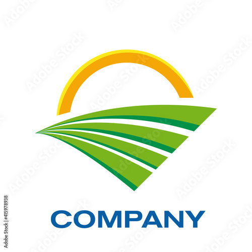 Vector sign Organic farming, Greengrocer