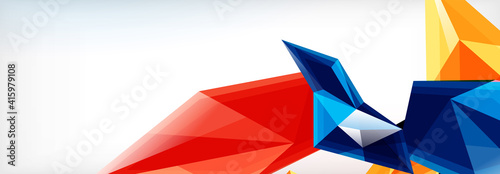 Vector 3d triangles and pyramids abstract background for business or technology presentations, internet posters or web brochure covers