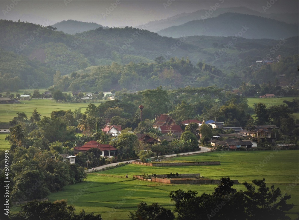 Village in the valley