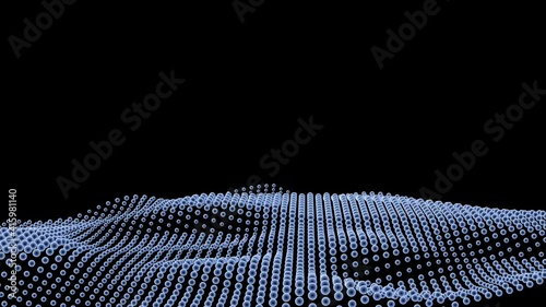 Abstract digital particle wave,technology and futuristic concept,Animation digital  technology background concept.