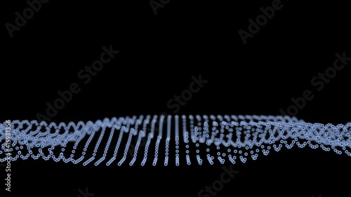 Abstract digital particle wave,technology and futuristic concept,Animation digital  technology background concept.