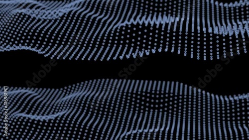 Abstract digital particle wave,technology and futuristic concept,Animation digital  technology background concept.