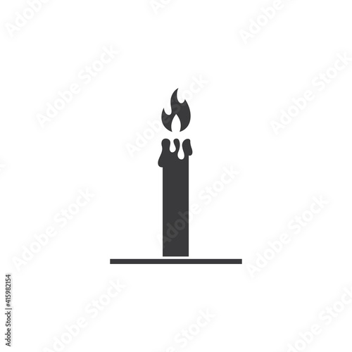 black candle icon vector illustration design template