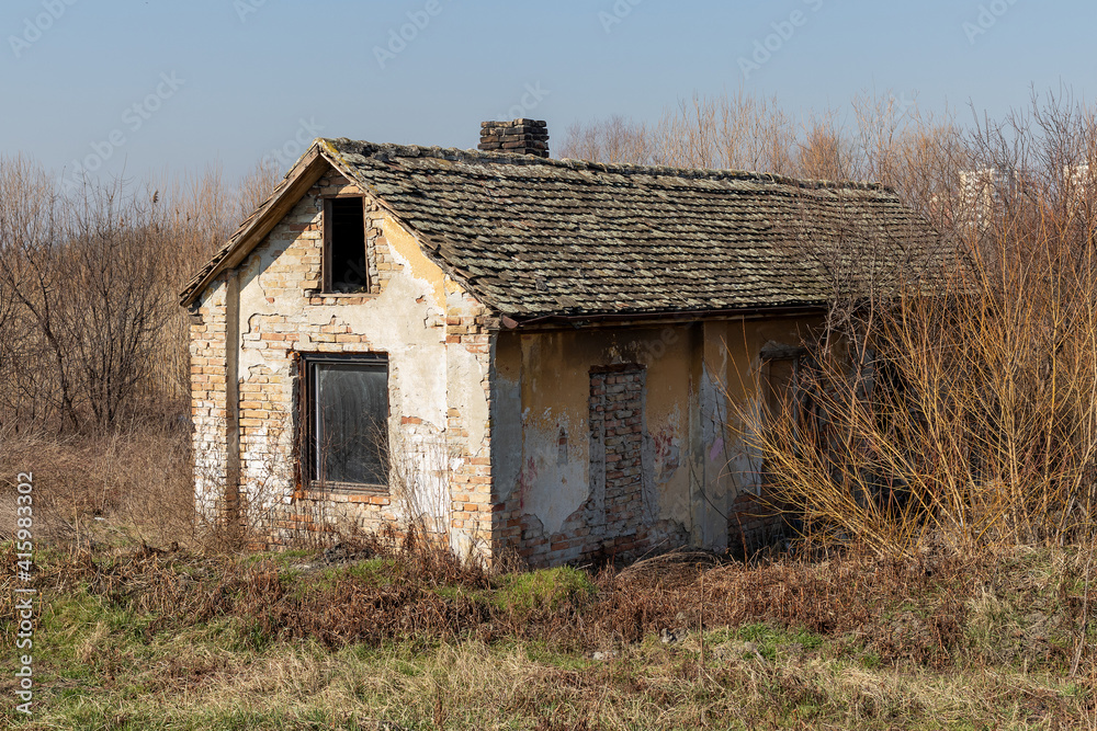 Abandoned, dilapidated house in the Balkans Abandoned, dilapidated house in the Balkans