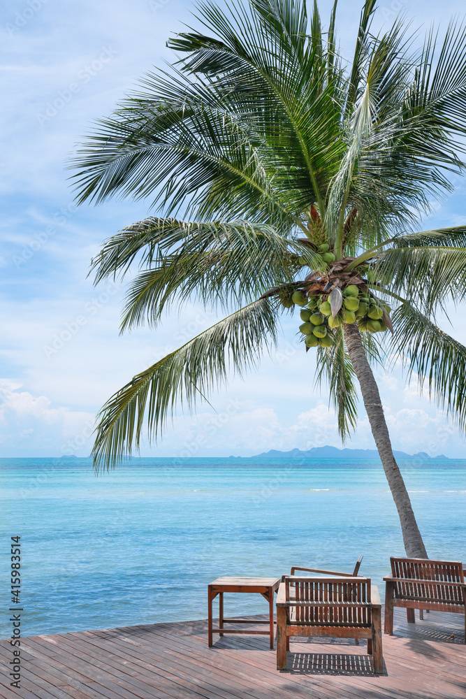 Tropical beach of Koh Samui island in Thailand