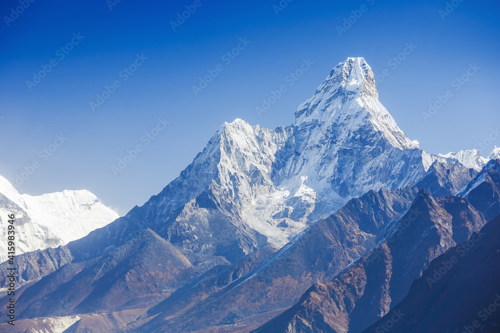Mt. Ama Dablam in the Everest Region of the Himalayas, Nepal