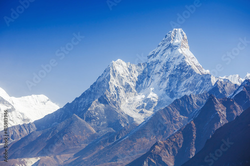 Mt. Ama Dablam in the Everest Region of the Himalayas  Nepal
