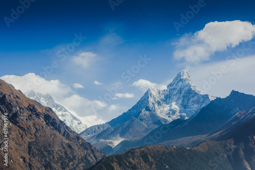 Mt. Ama Dablam in the Everest Region of the Himalayas  Nepal