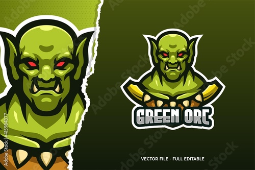 Giant Orc E-sport Game Logo Template