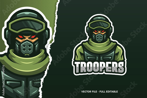 Trooper Police E-sport Game Logo Template
