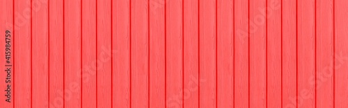 Panorama of Red vintage wooden wall pattern and seamless background