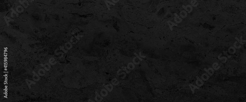 Panorama of Black marble tile floor texture and bckground seamless