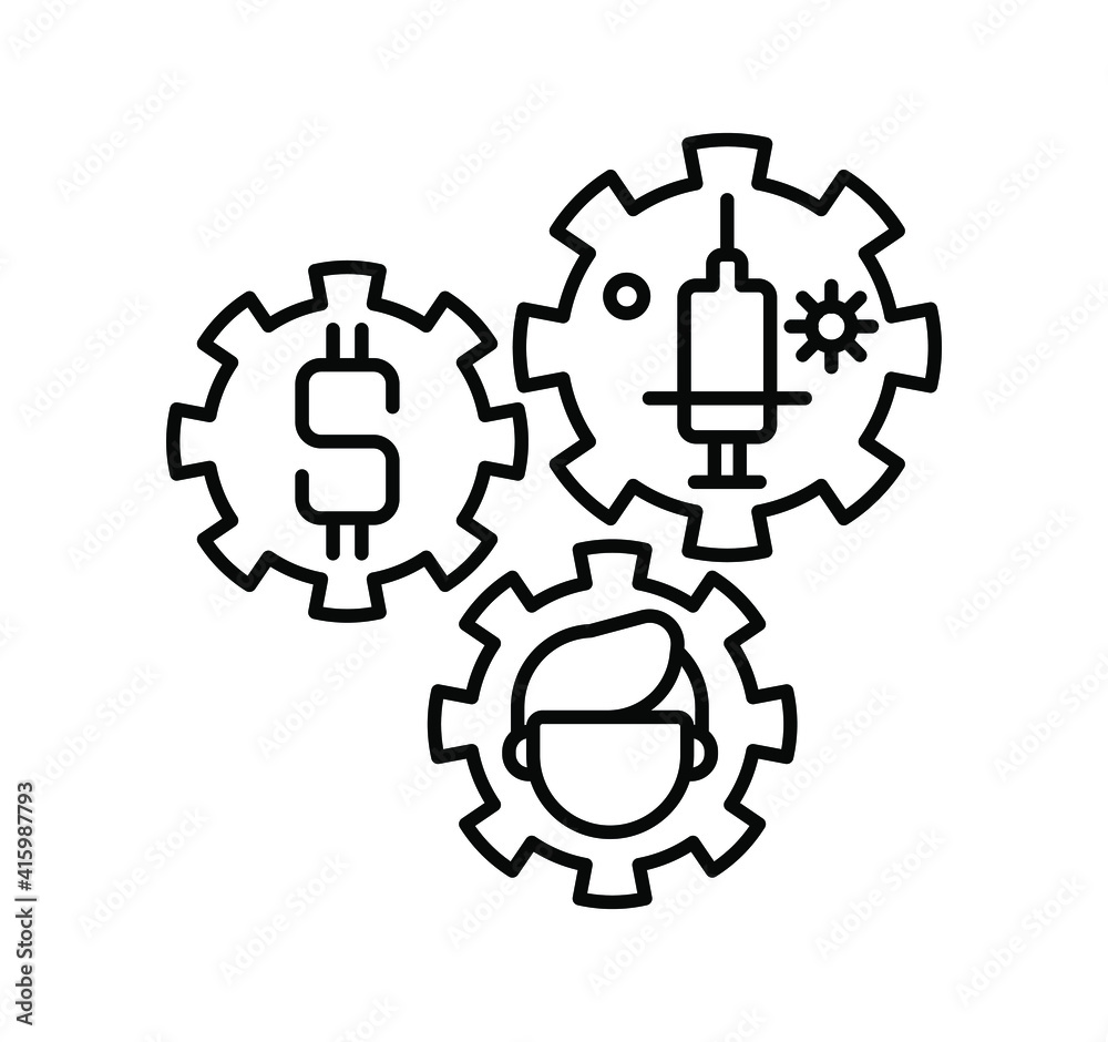 line icon, vaccination, paid vaccination line icon, vaccination, paid vaccination