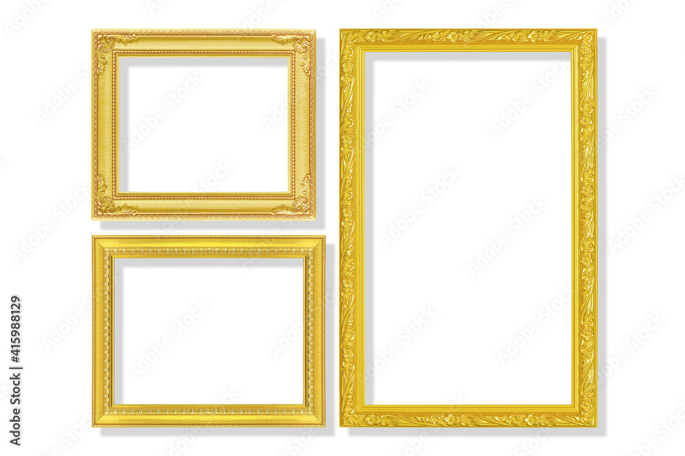 The antique collection set of frame isolated on white background with clipping path included. The antique collection set of frame isolated on white background with clipping path included.