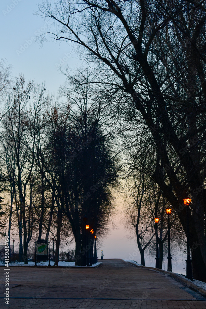 Volga River embankment. Nizhny Novgorod