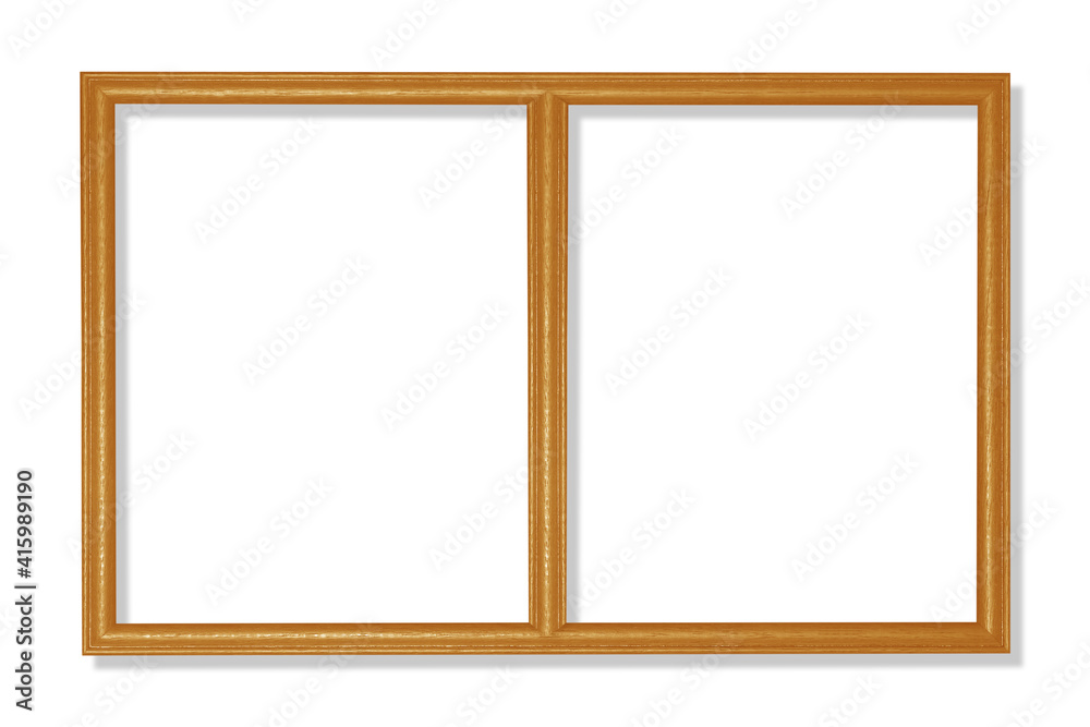 wooden frame isolated on white background with clipping path wooden frame isolated on white background with clipping path
