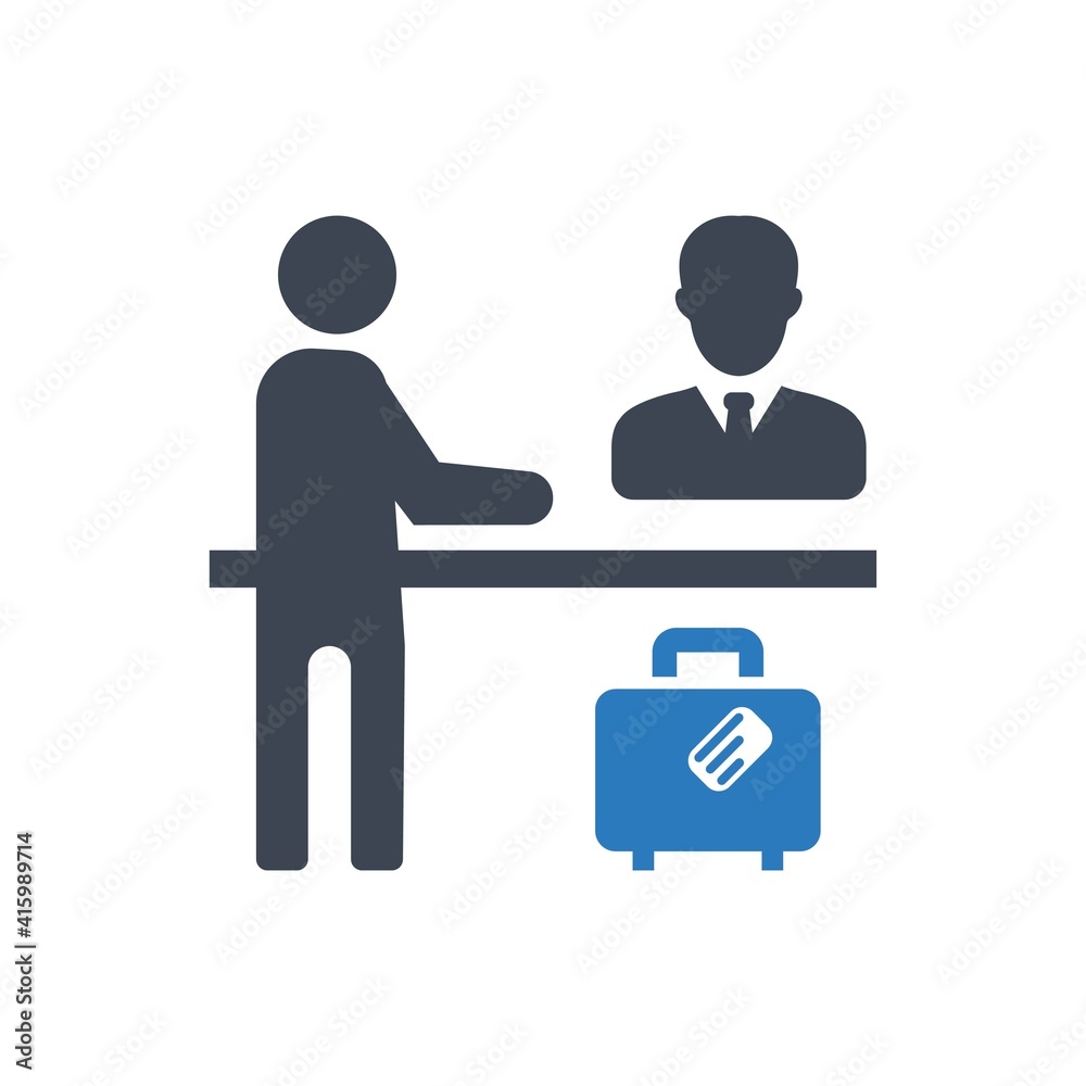 Hotel reception icon