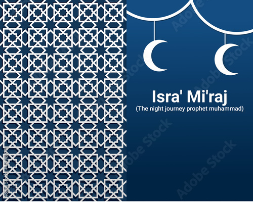 vector of isra miraj. illustration of al-isra' wal-mi'raj.
