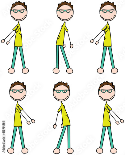 Happy kid exercises