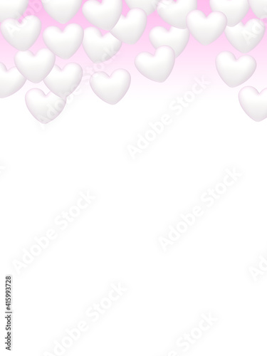 背景素材 白いハート （3_1） クールなパステルカラーのピンク