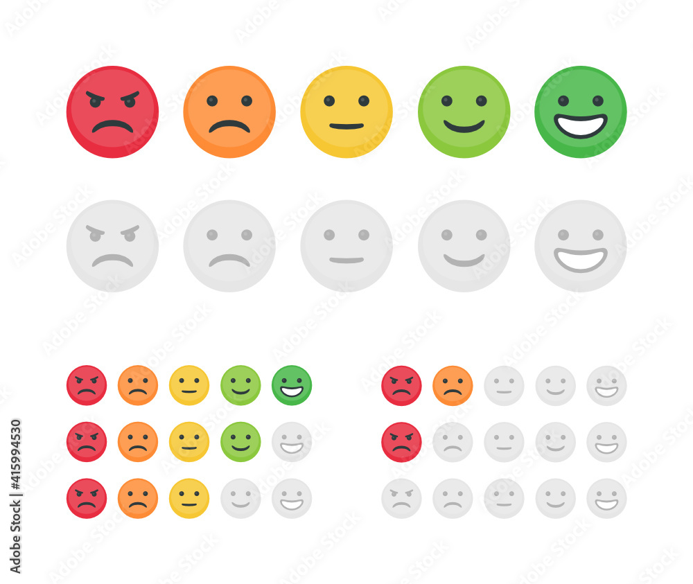 Set of smileys for ratings