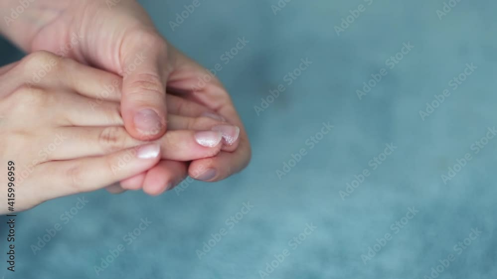 woman shows her hands, hand care, manicure, woman health woman shows her hands, hand care, manicure, woman health
