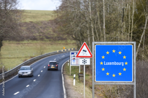 Fototapeta Naklejka Na Ścianę i Meble -  Europe frontiere politique union europeen Grand duché Luxembourg