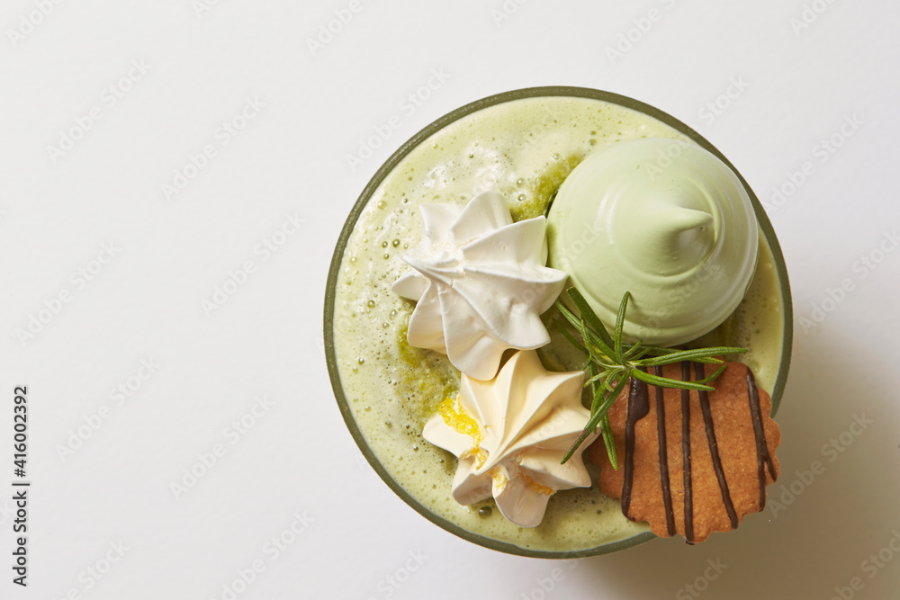 Fresh cream green tea ice cream Fresh cream green tea ice cream