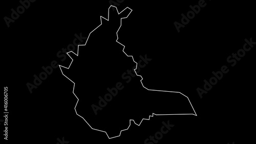 Qalyubia Egypt governorate map outline animation photo