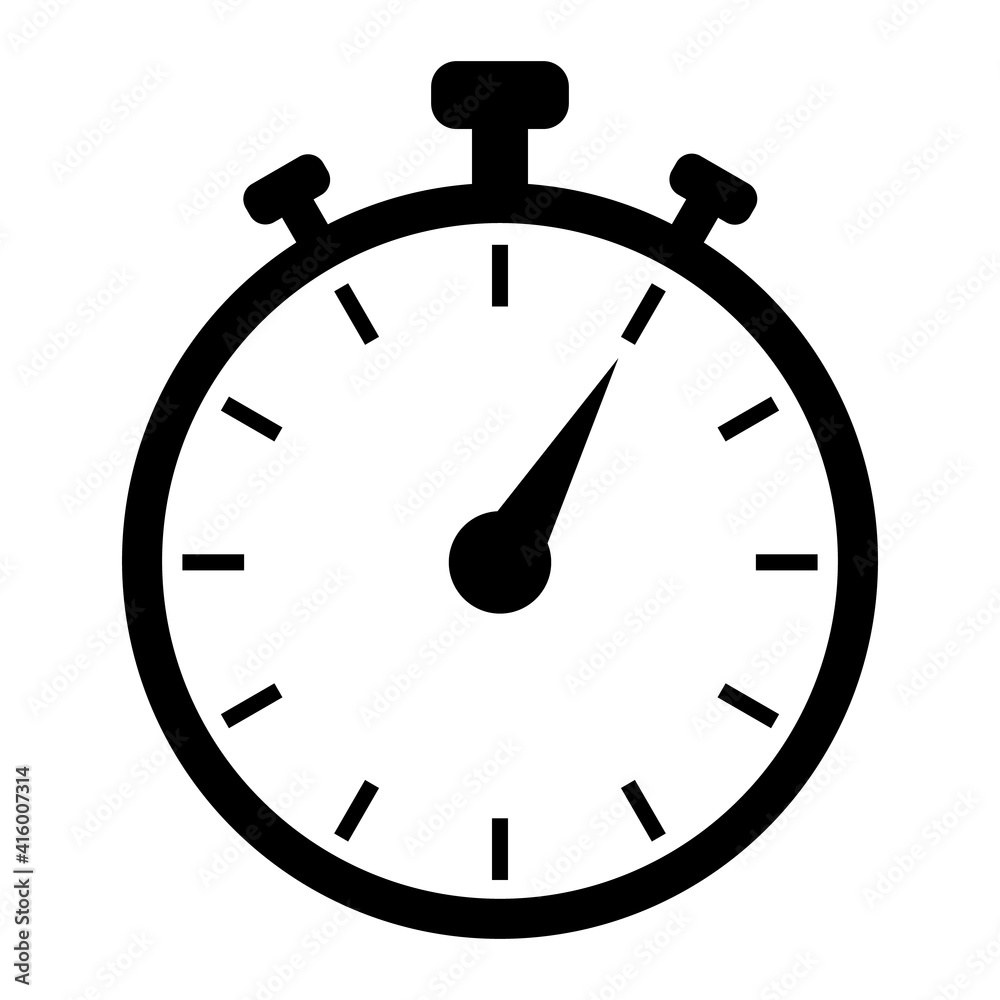 Chronometer pictogram. Black vector icon. Chronometer pictogram. Black vector icon.