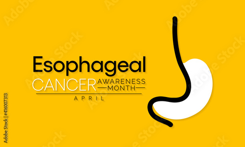 Vector illustration on the theme of Esophageal cancer awareness month observed each year during April.