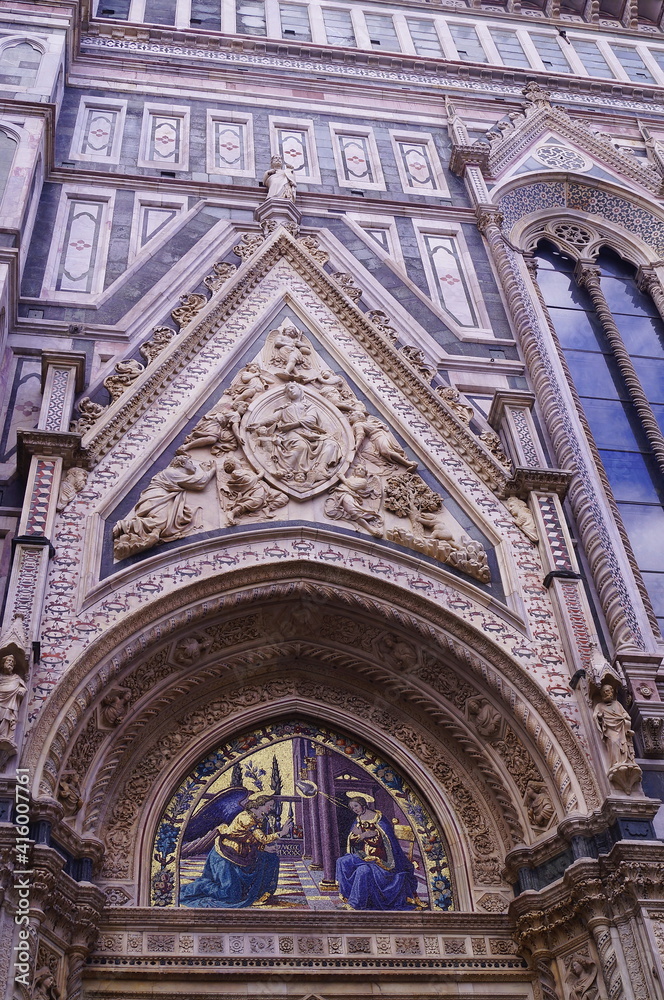 Almond door of the cathedral of Florence, Italy