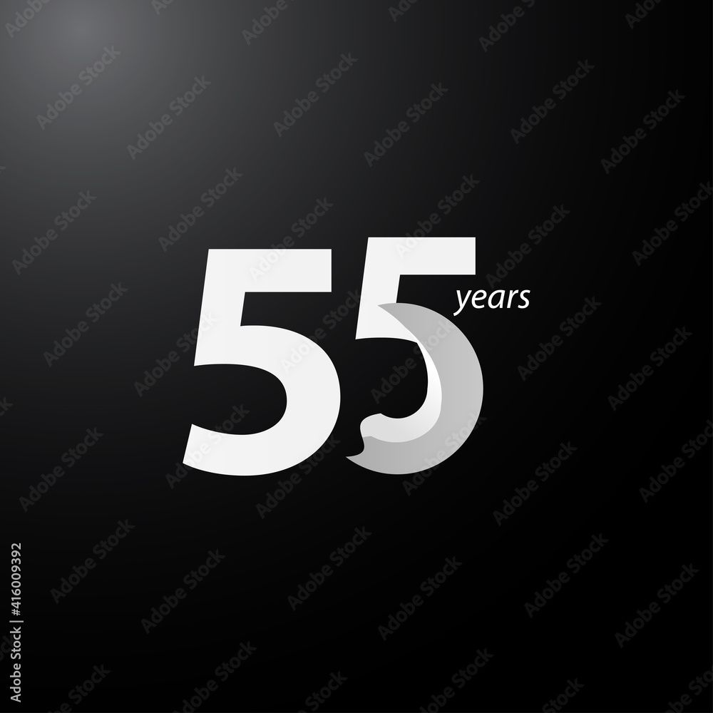 55 Years Anniversary Celebration Vector Template Design Illustration 55 Years Anniversary Celebration Vector Template Design Illustration