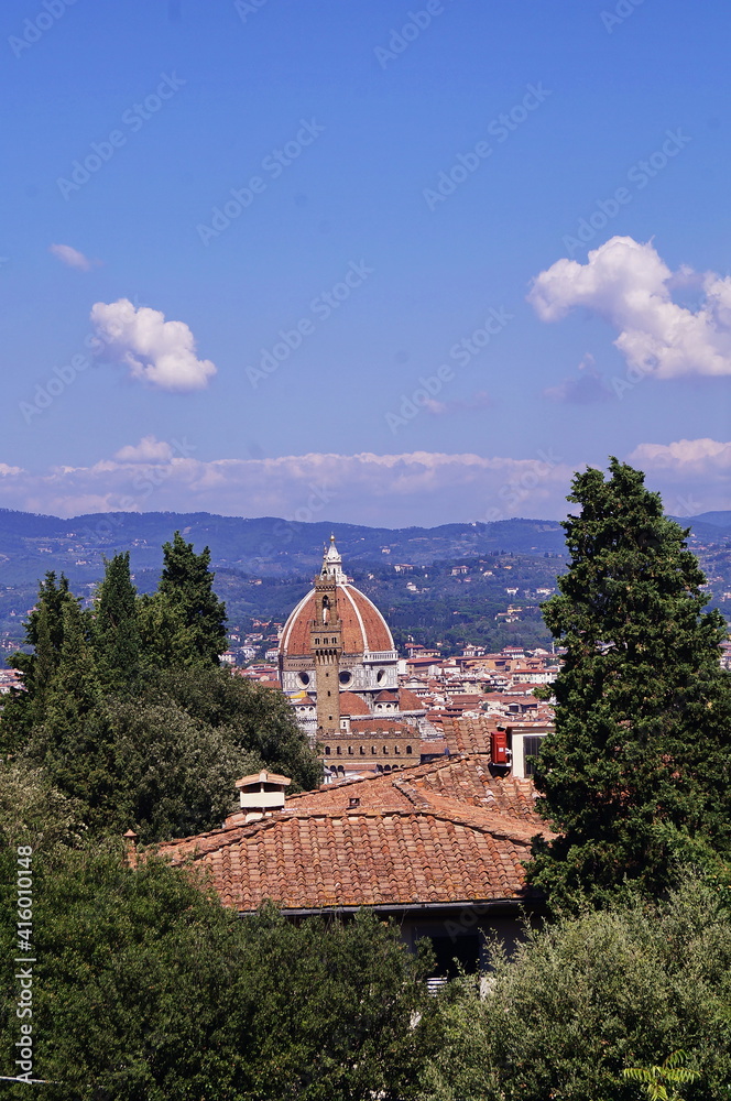 Panorama of Florence seen from Belvedere Fort, Italy
