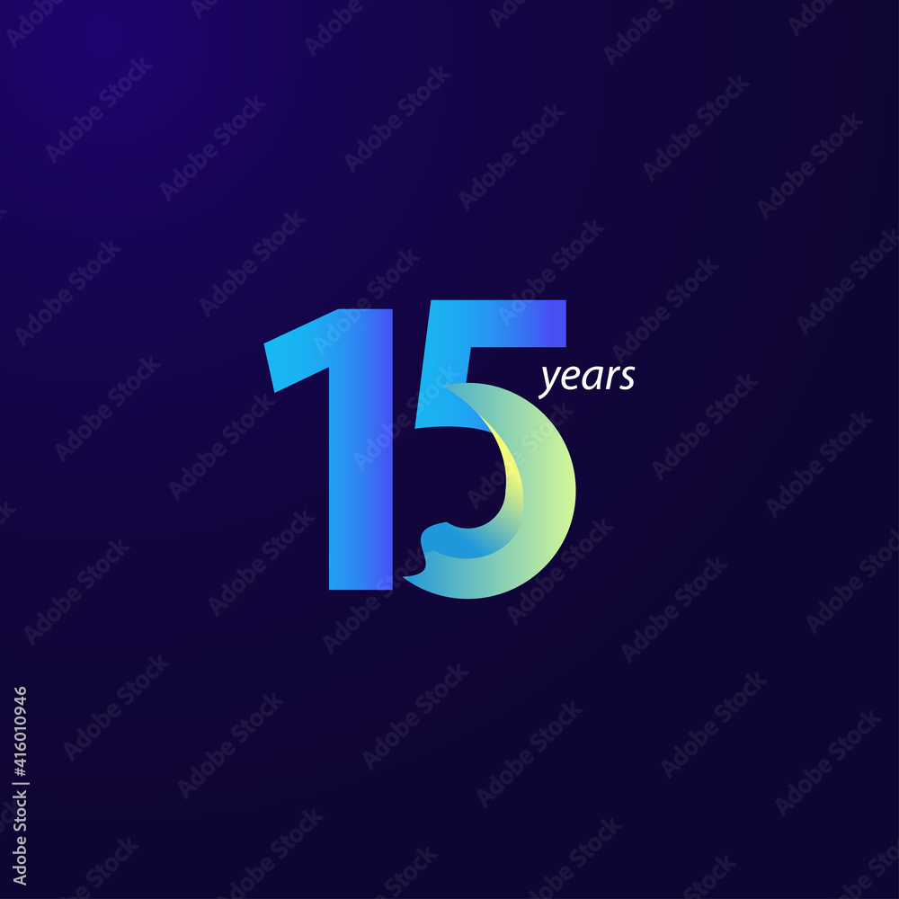 15 Years Anniversary Celebration Vector Template Design Illustration 15 Years Anniversary Celebration Vector Template Design Illustration