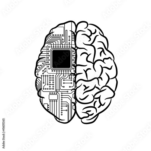 Brain microscheme half background